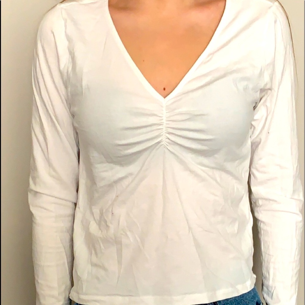 White stitched Long sleeve/H&M